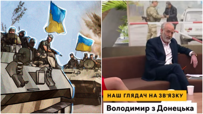 Мужчина из ДНР рассказал украинскому пропагандисту, кто с кем воюет в Донбассе / Коллаж: ФБА "Экономика сегодня"