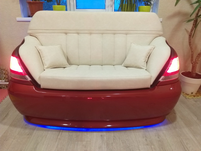 Оригинальный диван своими руками из задней части BMW 7 E65 для дома и дачи,мастер-класс,мебель