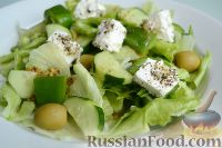 Фото к рецепту: Зеленый греческий салат