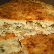 Пирог заливной с мясом и картофелем