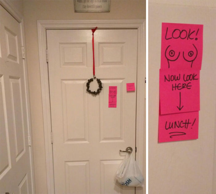 My Wife Has Been Trying Anything To Remind Me To Bring My Lunch To Work