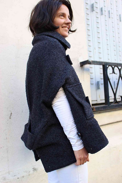 Переделка пальто в стильный кейп Переделка пальто в стильный кейп одежда