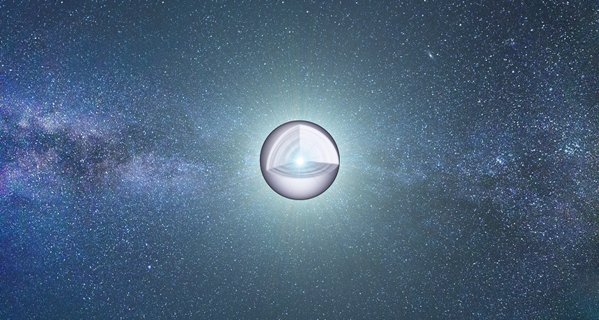 illustration of inner structure of a white dwarf