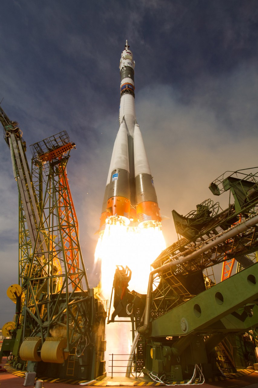 Красивые снимки со старта корабля «Союз МС-09»