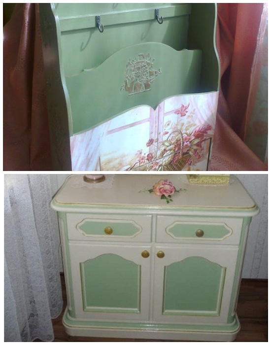 Старую мебель можно обновить с помощью меловых или молочных красок. | Фото: mirsovetov.ru.