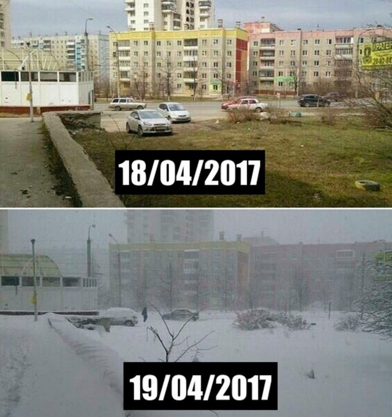 А ведь была хорошая погода, но так все закрутилось... апрель, весна, погода, снег, юмор