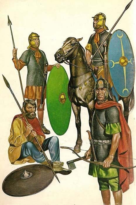 Ауксиларии, союзники Рима. Современная иллюстрация.