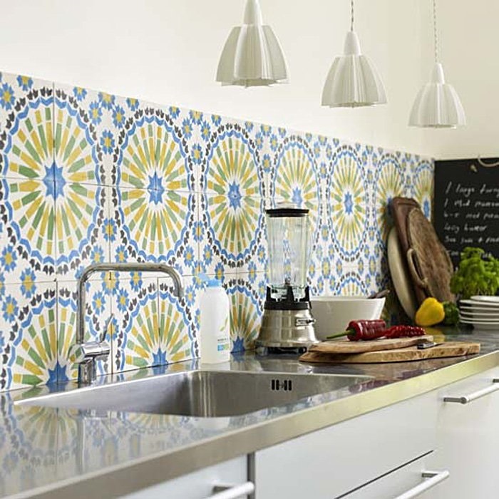 Плитка с рисунком – отличное решение для кухни