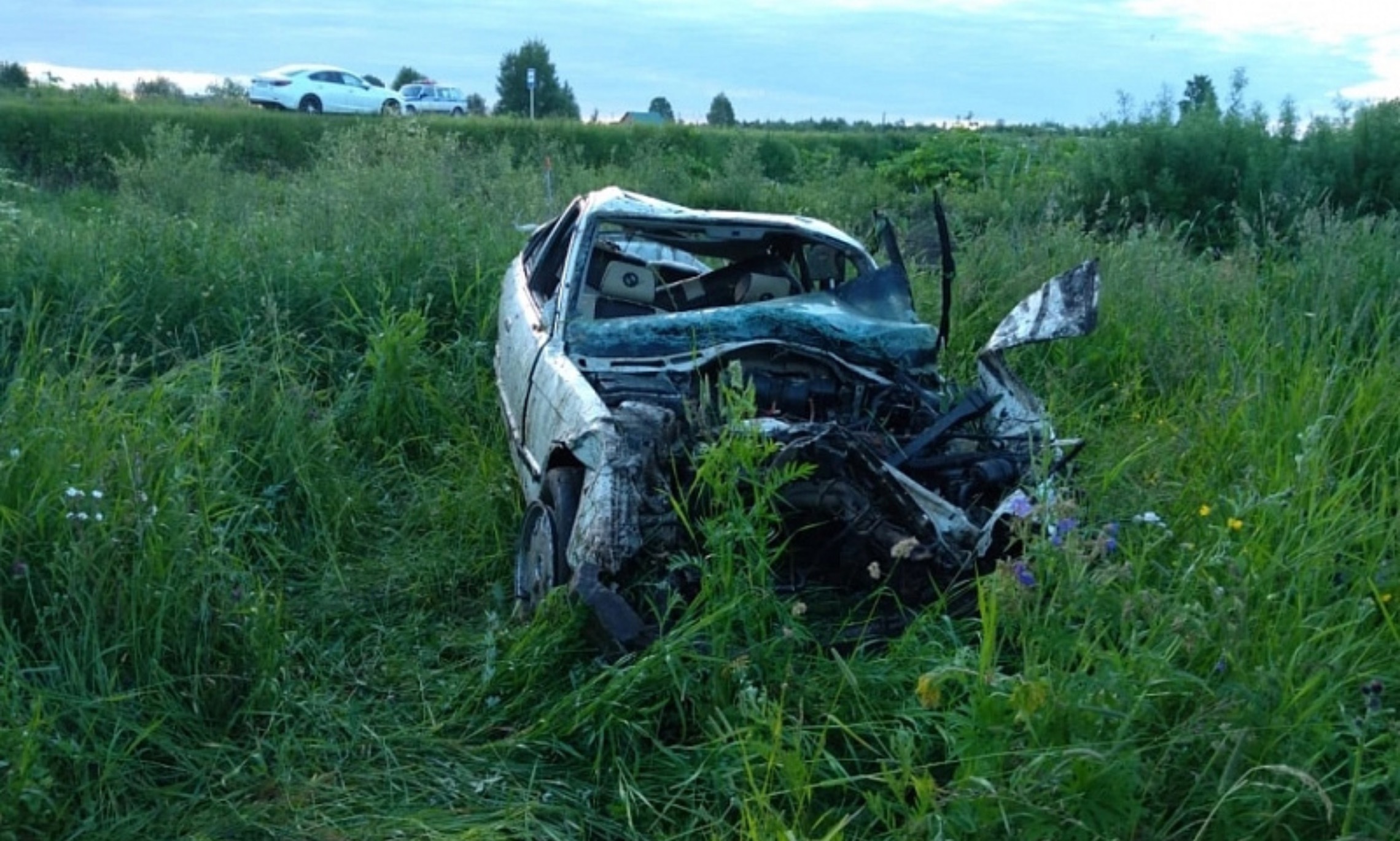 В Красноборском районе перевернулся автомобиль, водитель погиб