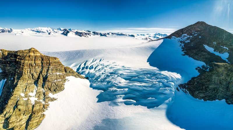 На эту высоту альпинисты не поднимаются из-за трещин антарктида, интересно, пик Винсона, путешествие, скалолазание, фотоотчет