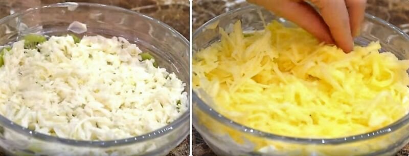 Салат с курицей, с яблоком и киви. Нарядно, сытно, вкусно! рецепты