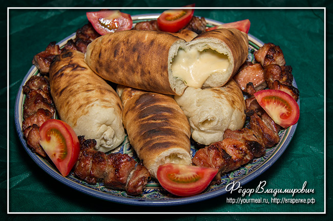 Хачапури на шампуре выпечка,кулинария,пикник