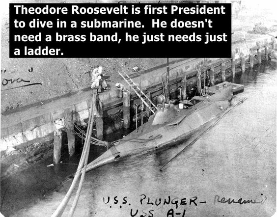 Личная мини-подлодка уникального президента США Теодора Рузвельта. 1904 год Личная мини-подлодка уникального президента США Теодора Рузвельта. 1904 год история,личности,США