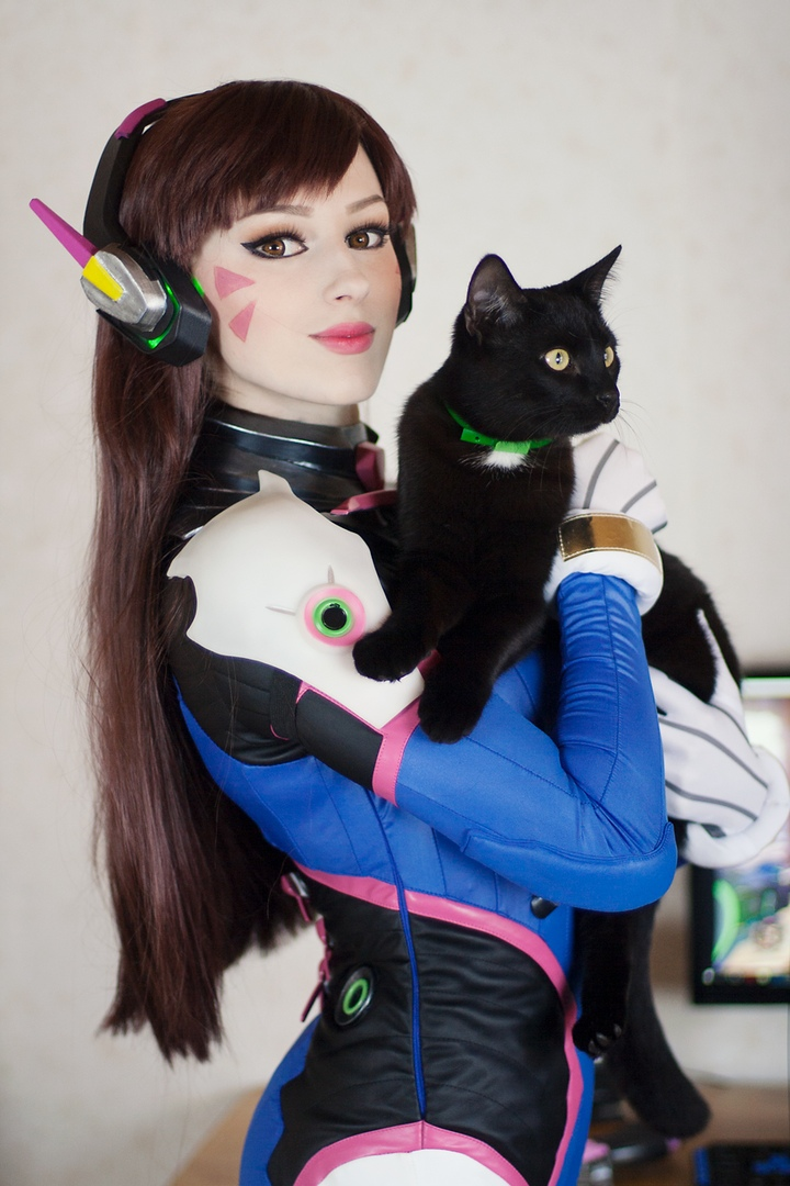 Overwatch - Косплей: Мария Давыдова в образе прекрасной D.Va Overwatch - Косплей: Мария Давыдова в образе прекрасной D.Va Игры