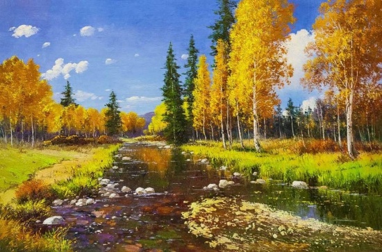 Художник Андрей Шарабарин. Живое золото Алтая 