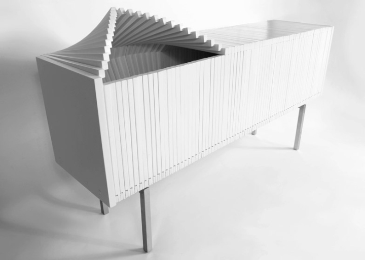 Яркий шкаф Wave Cabinet от Sebastian Errazuriz