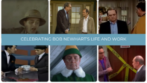 Collage of photos of Bob Newhart.