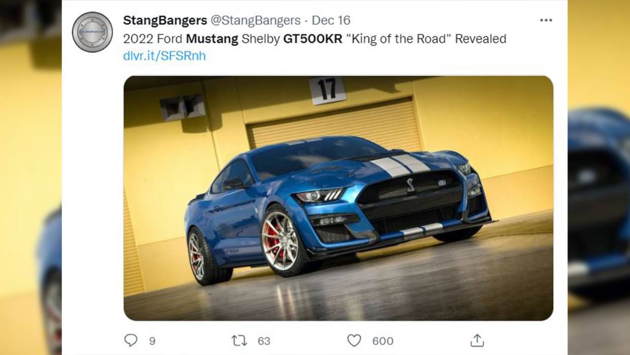 Американский Shelby дополнительно продаст 225 новых Mustang GT500KR Экономика