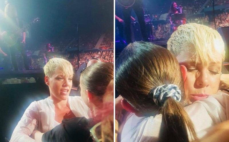 Пинк увидела плакат в руках девушки и остановила концерт... Пинк увидела плакат в руках девушки и остановила концерт...