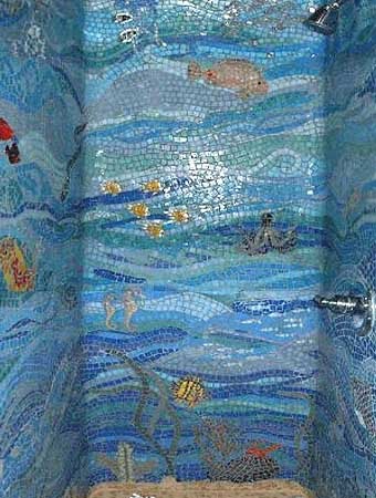 Необычная плитка для ванной: мозаика в интерьере Необычная плитка для ванной: мозаика в интерьере handmake