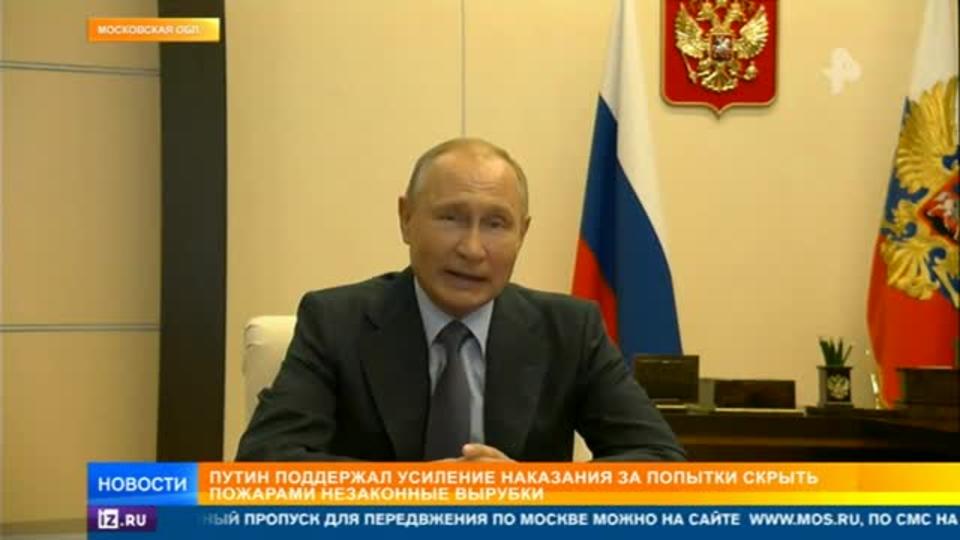 Путин провел совещание о готовности регионов к пожарам и паводкам