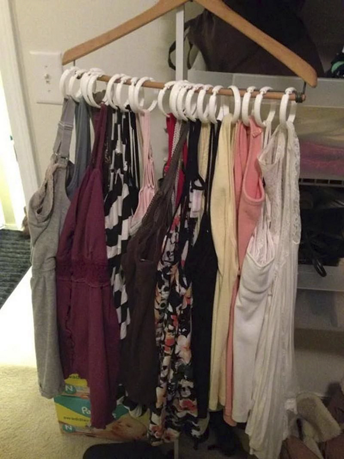 How To Fit All Your Tank Tops On A Single Hanger