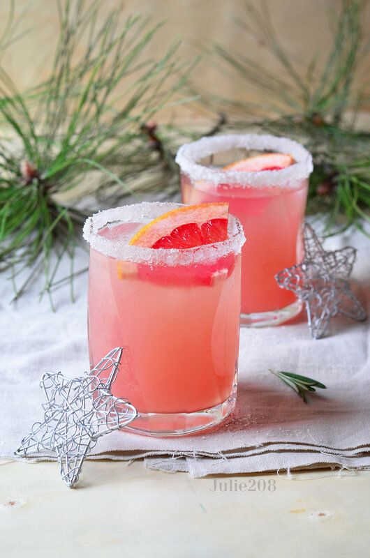 Коктейль на Новый год: грейпфрутовый с розмарином напитки,напитки алкогольные