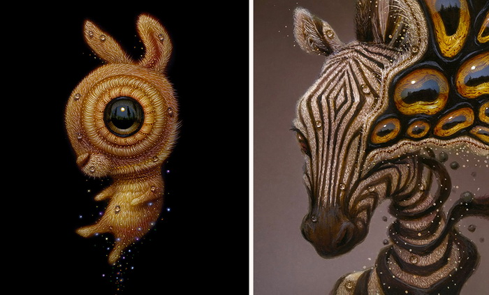 Большеглазые существа Naoto Hattori Необычные, существах, полностью, нечто, придумать, позволяет, Наото, фантазия, иногда, животные, привычные, угадываются, Часто, рисунки, глазами, огромными, чудиков, странных, портреты, создает