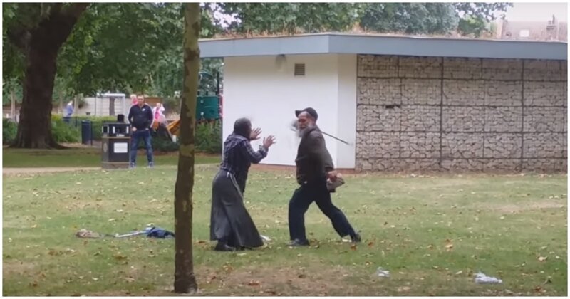 Исцеление цыганки с помощью трости