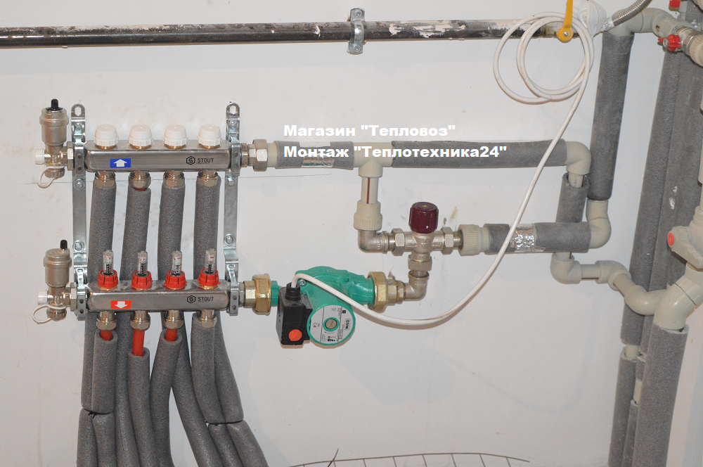 Самодельный смесительный узел теплого пола в доме