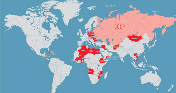 Политическая карта мира ссср