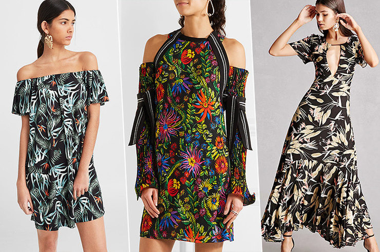 Самый летний тренд: 15 модных платьев с тропическим принтом