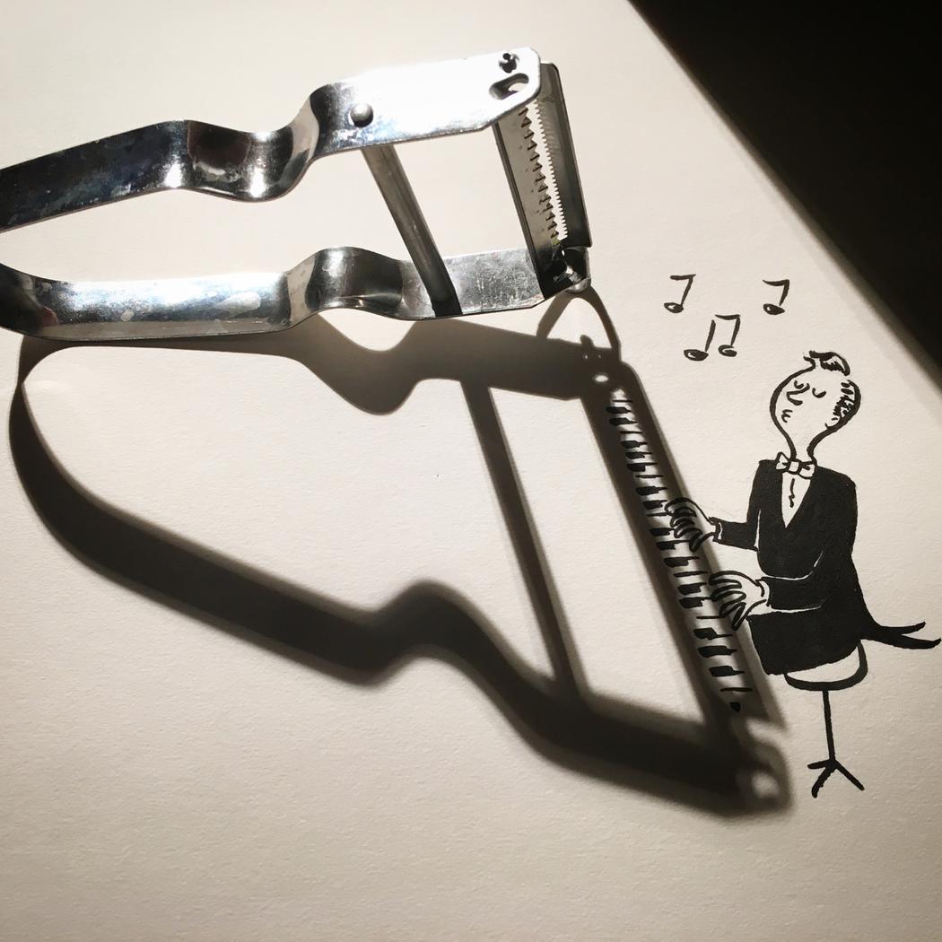 Винсент Баль: использование теней от повседневных предметов в причудливых иллюстрациях