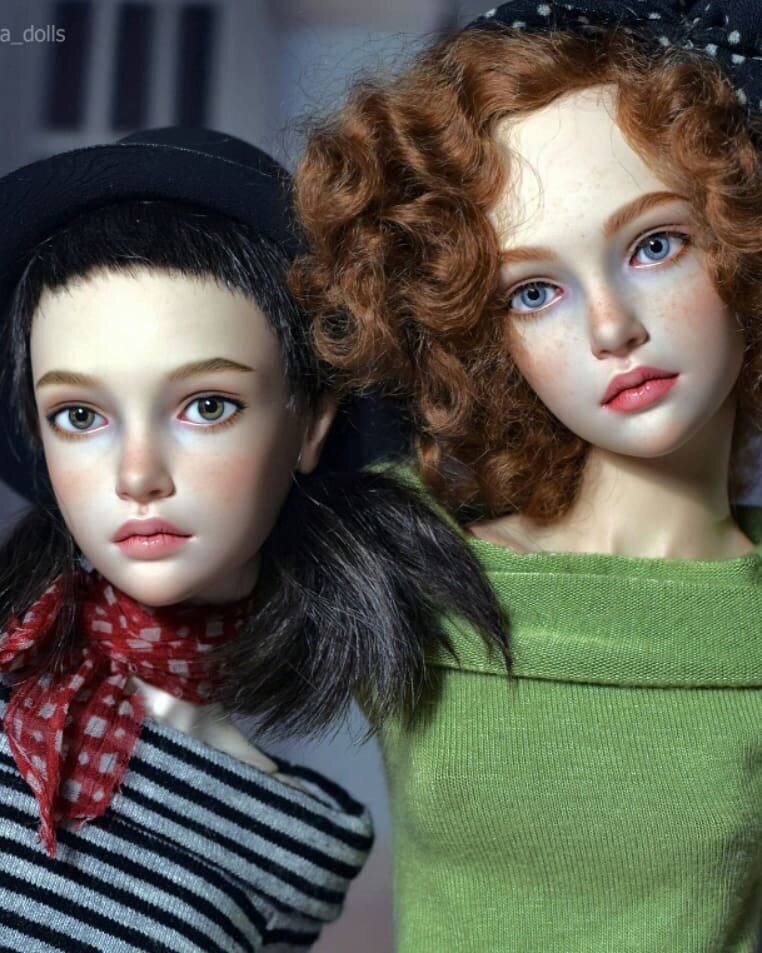  Наталья Лосева, мастерица из Новосибирска,  создает невероятно красивых реалистичных шарнирных  кукол.  Куколки небольшие, всего 36 см, очень изящные и нежные, с разным характером и настроением.-3-2