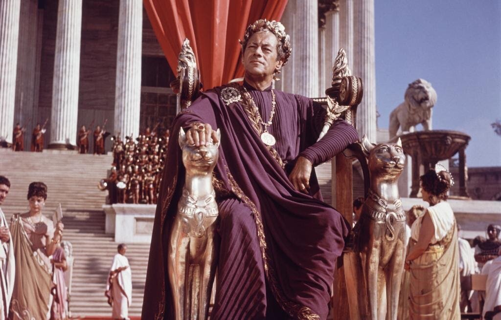 Цезарь. Кадр из фильма «Клеопатра», 1963 г.