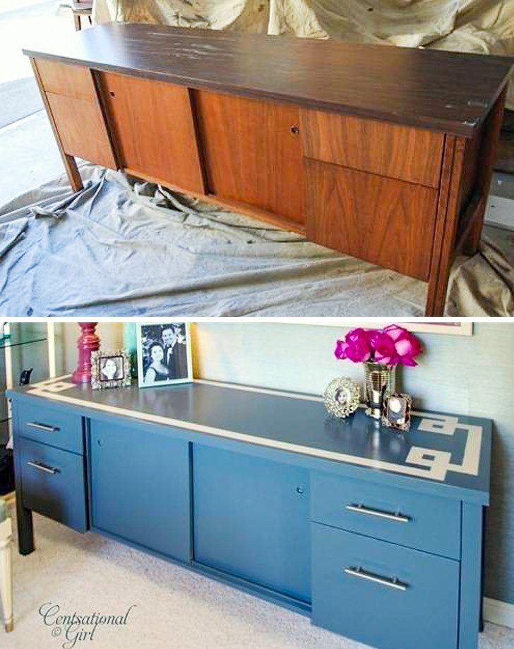 Перекраска мебели фото до и после