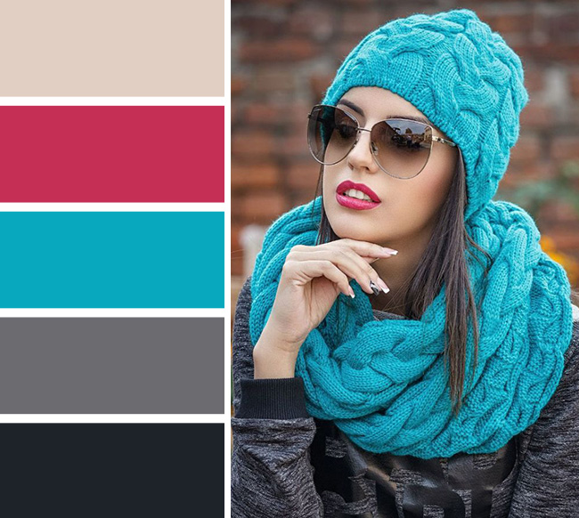 Шапка и шарф цвета сочетание цветов