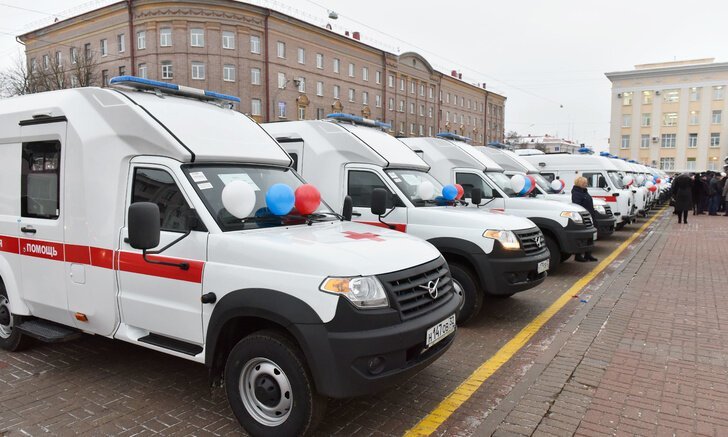21 автомобиль скорой помощи передан Брянской области Хорошие, добрые, новости, россия, фоторепортаж