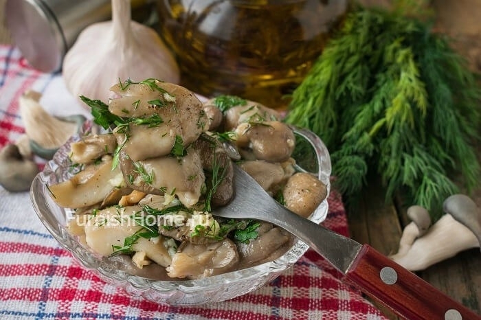 Вешенки в чесночном маринаде блюда из грибов,закуски