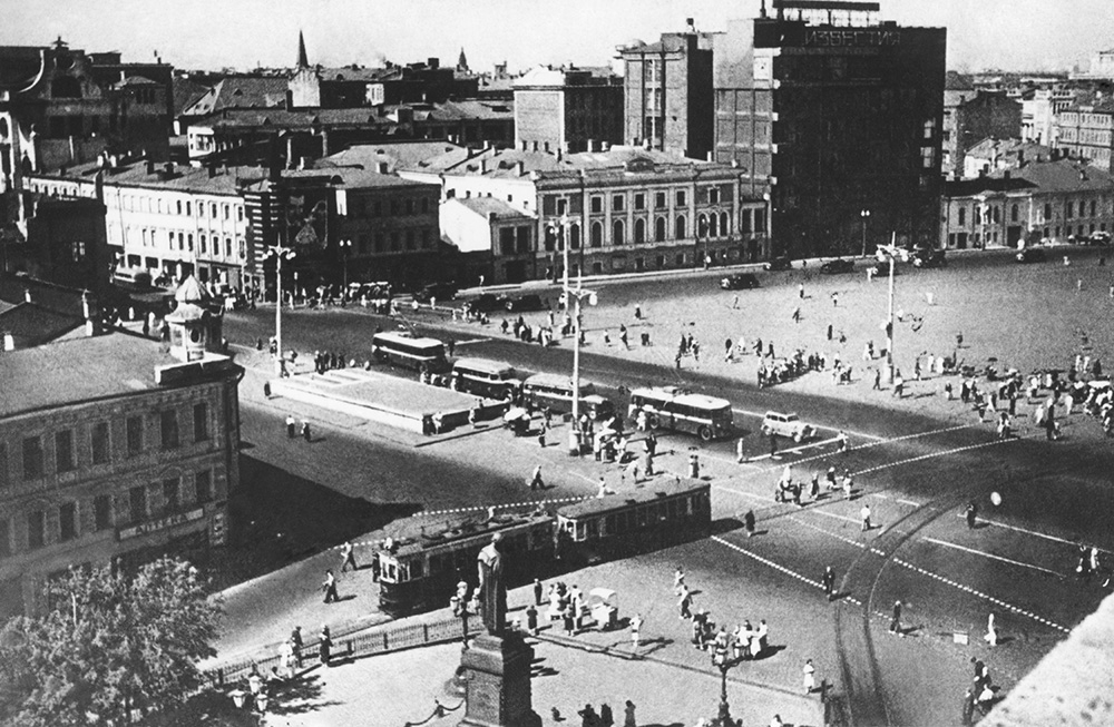 Площадь Пушкина в Москве, 1940 год