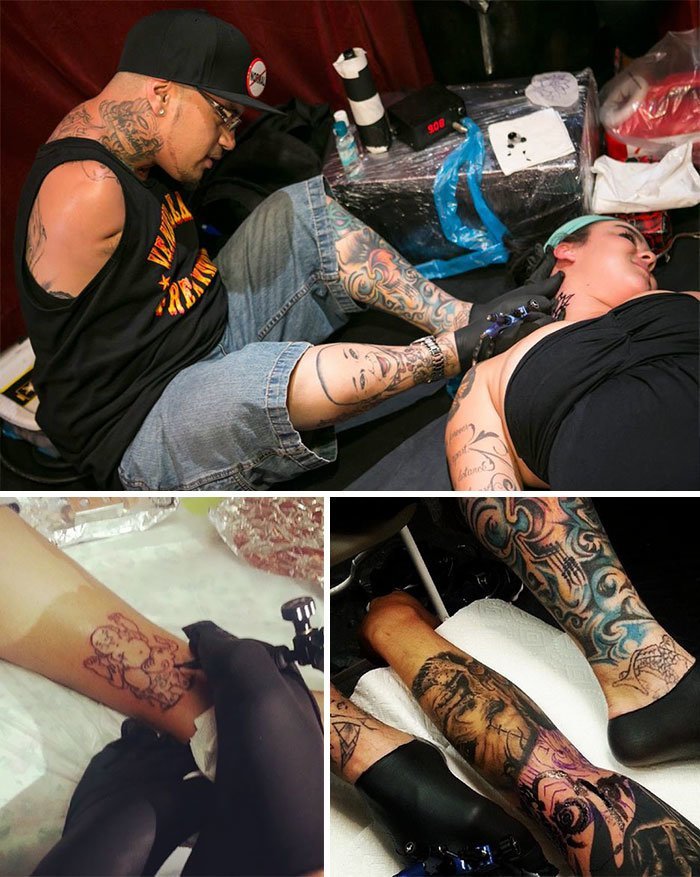 22. Мастер Брайан Тагалог набивает татуировки с помощью ног инвалид, искусство, люди, мир, скульптор, талант, художник