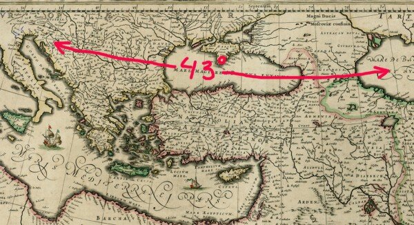 Карта Виллема Янсзона Блау 1640 г.