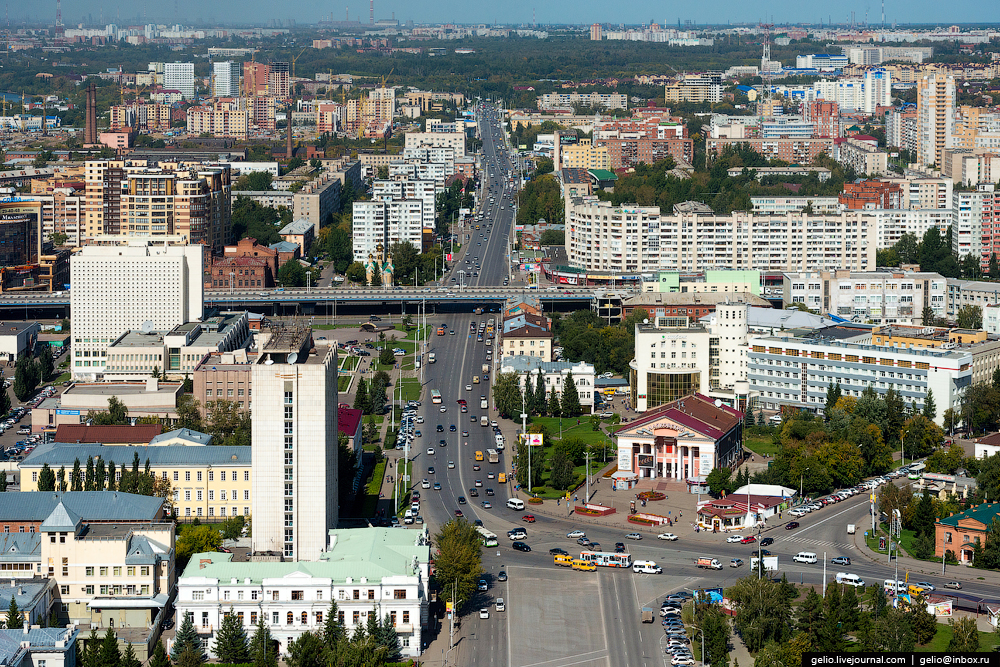 Омск с вертолёта