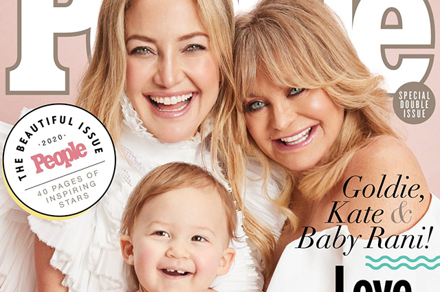 Три поколения блондинок: Кейт Хадсон снялась в фотосессии вместе с мамой Голди Хоун и годовалой дочерью Рани