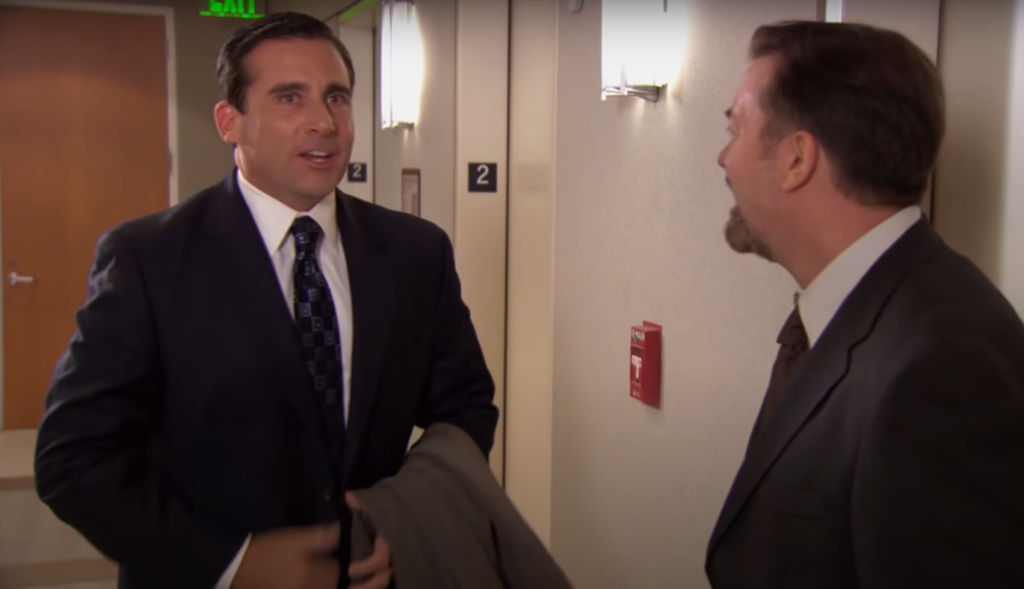 Michael Scott meets David Brent on The Office's best meta performance.