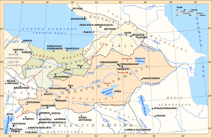 Ервандидская Армения 331 год до н. э. – 200 год до н. э. / Фото: wikipedia.org
