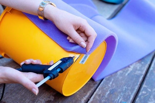 Простой пуфик для дачи своими руками