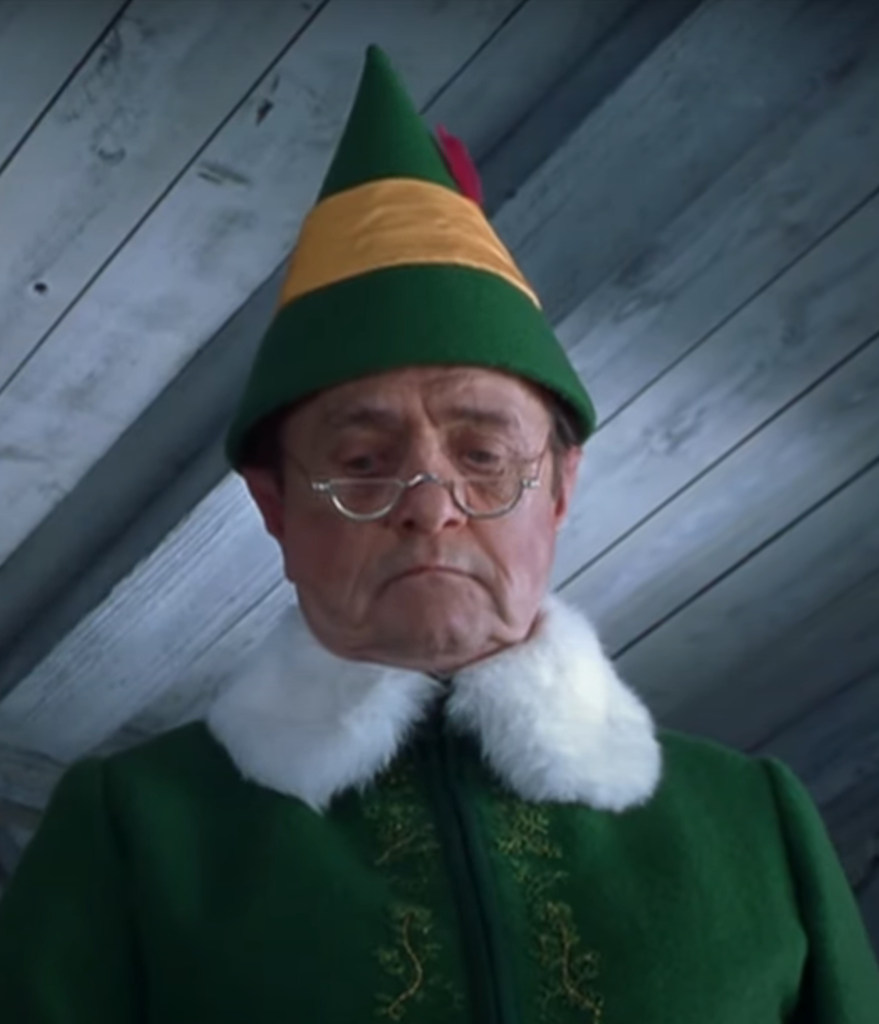 Bob Newhart in a deleted scene from Elf