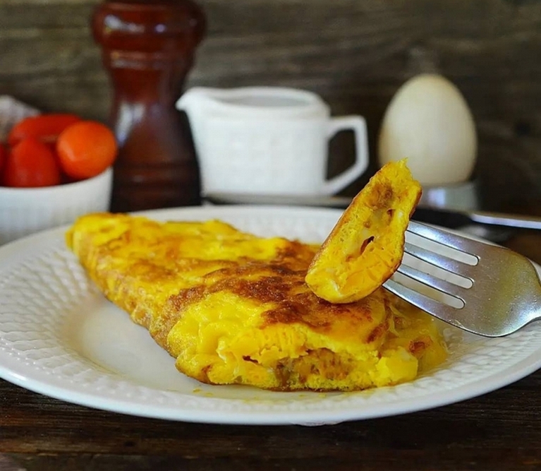 Французский ОМЛЕТ с ЛИСИЧКАМИ и сыром