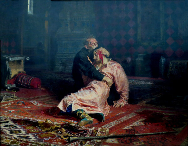 Иван Грозный и его сын Иван 16 ноября 1581 года. Илья Ефимович Репин, 1885